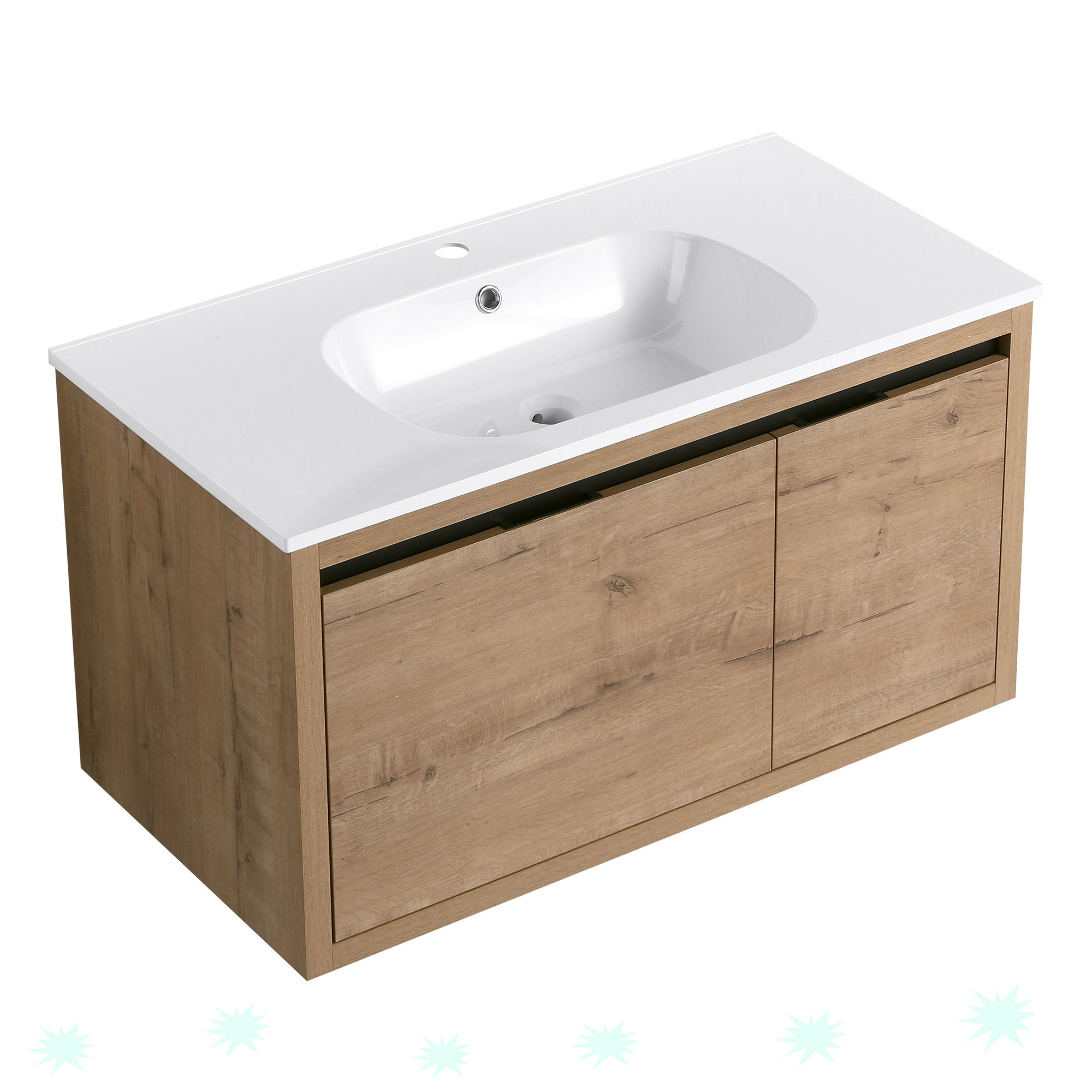 Latitude Run Journigan Inch Wall Mounted Bathroom Vanity With Gel